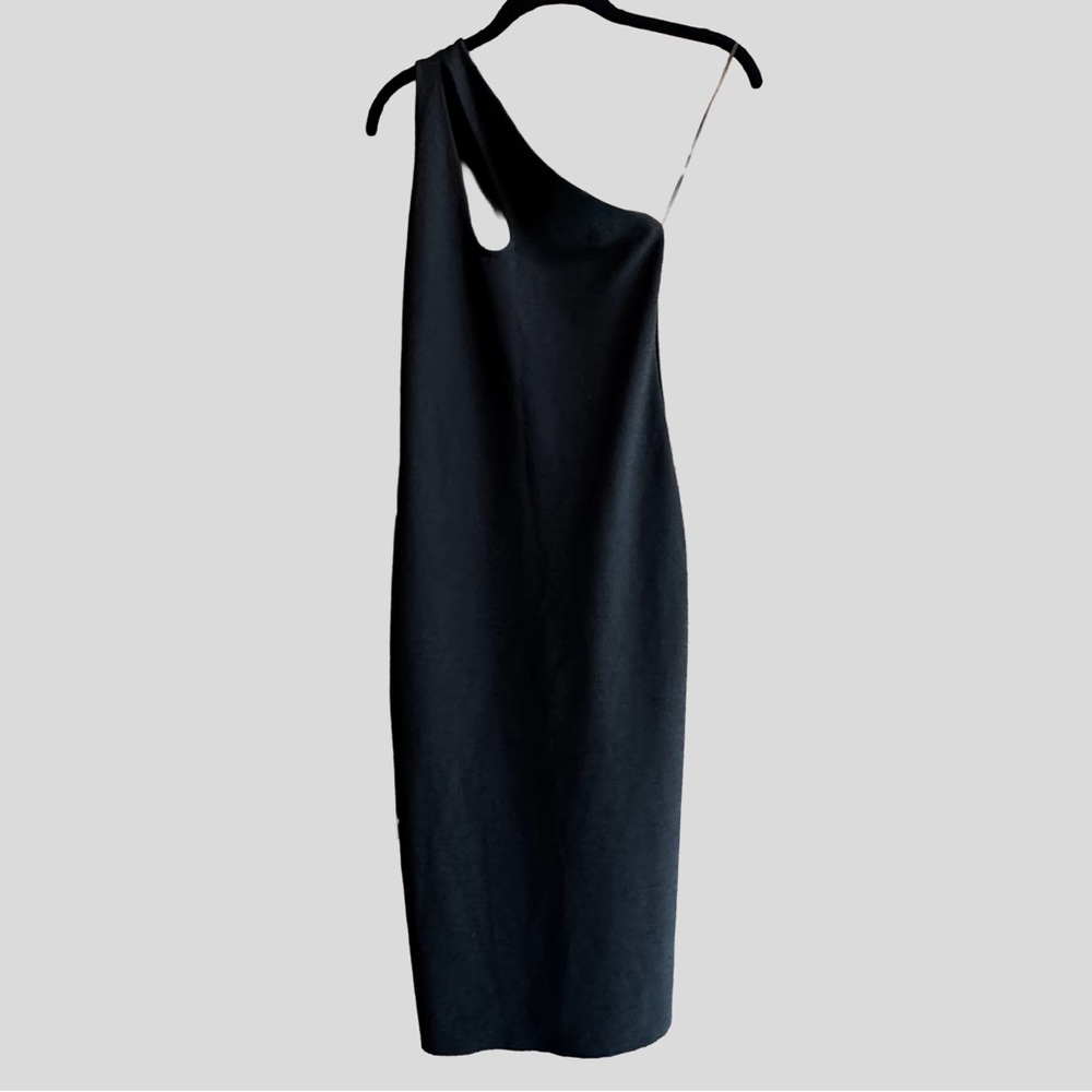 Zara Black One-Shoulder Asymmetric Dress